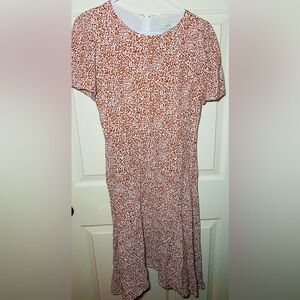 Ann Taylor‎ LOFT Women Small Leopard Short Sleeve Spring Dress